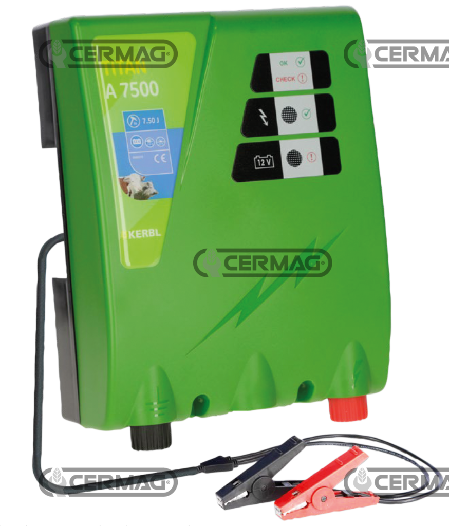 Elettrificatore a batteria TITAN A 7500  Alimentazione 12 / 230 V