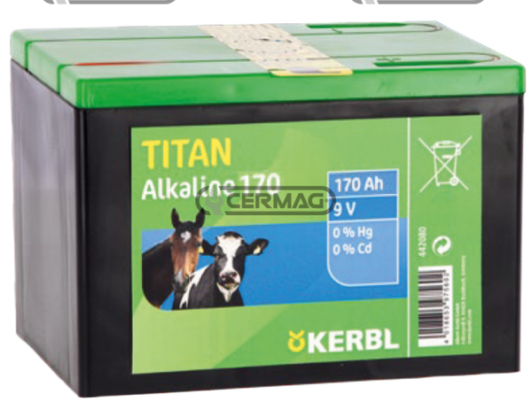 Batteria alcalina TITAN 170  Tensione 9 V  Capacità 170 Ah