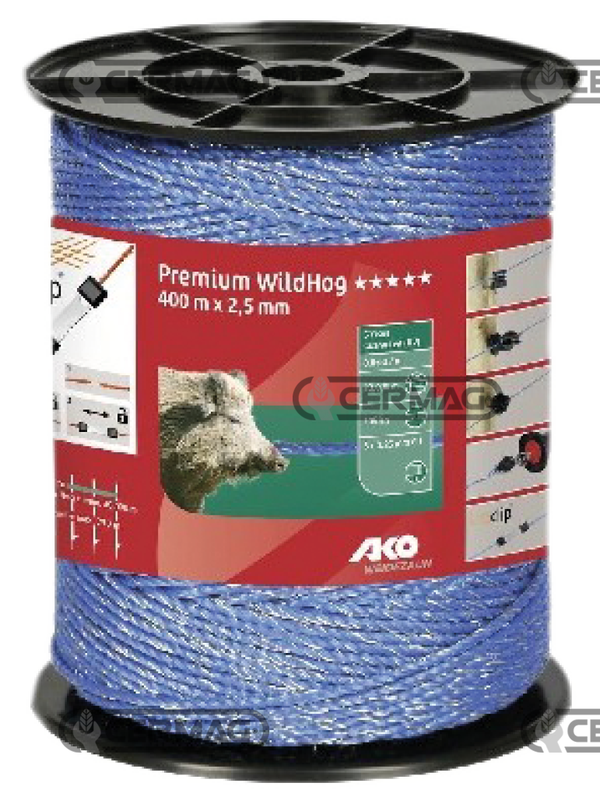 Filo dissuasivo blu PREMIUM WILDHOG  Lunghezza 400