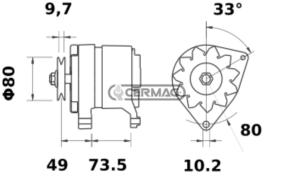 0012356 ALTERNATORE MAHLE