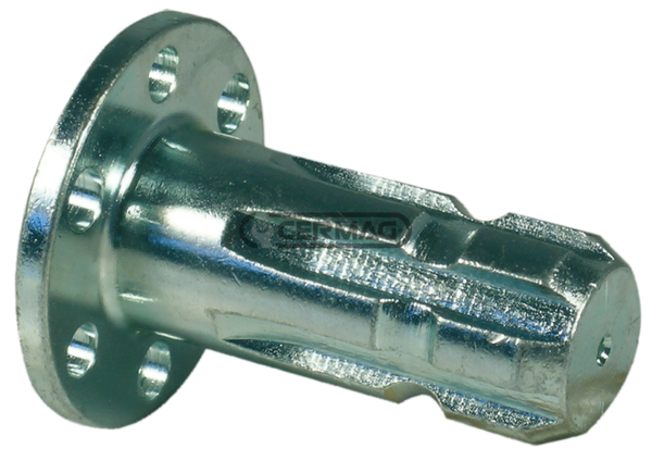 Alberino scanalato con flangia per pompe  Profilo 1"3/8-Z.6