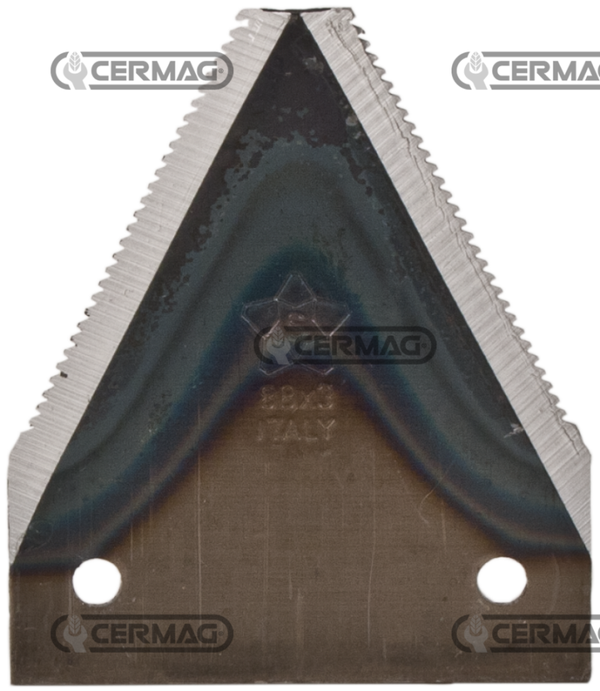 Sezione lama 3" a 2 fori  Piatto 3" - 88x3 mm  Tipo Rigata - Svasata sotto