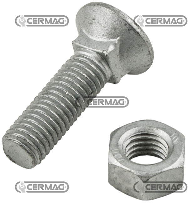 Bullone a testa svasata con quadro sottotesta  Misura M12x60