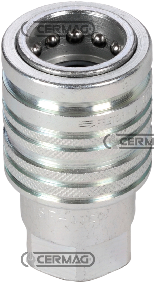 Innesto rapido FEMMINA PUSH-PULL a valvola  Serie PV  Innesto da 1/2"