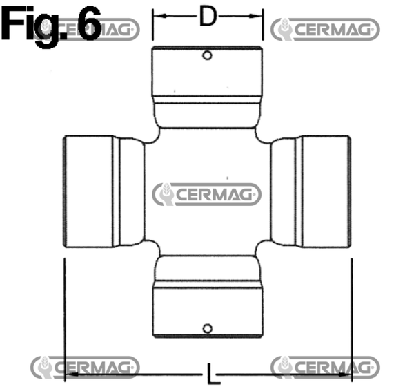 Crociera tipo agricolo industriale  Misura 28.52x70.6 mm