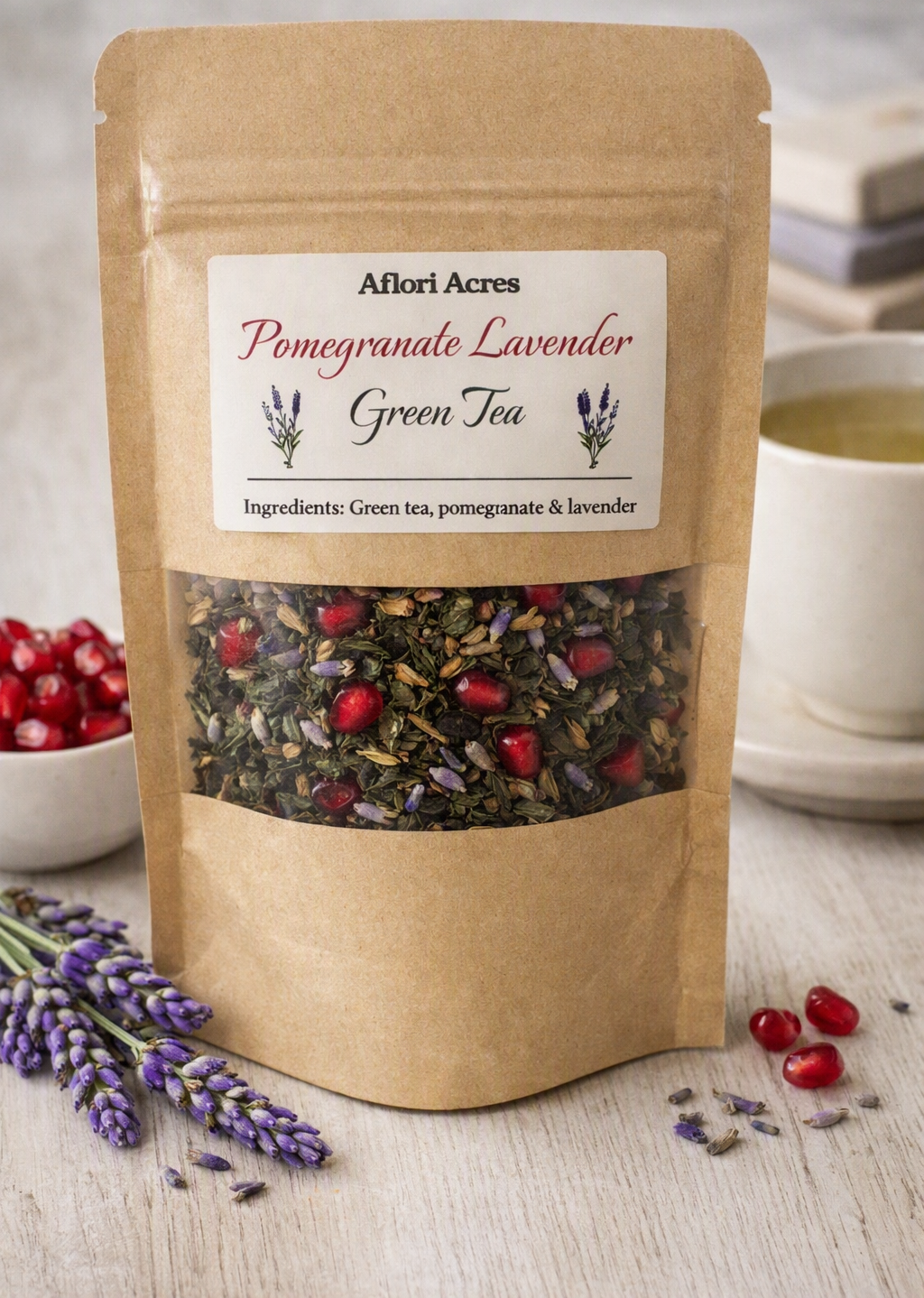 Lavender Pomegranate Green Tea