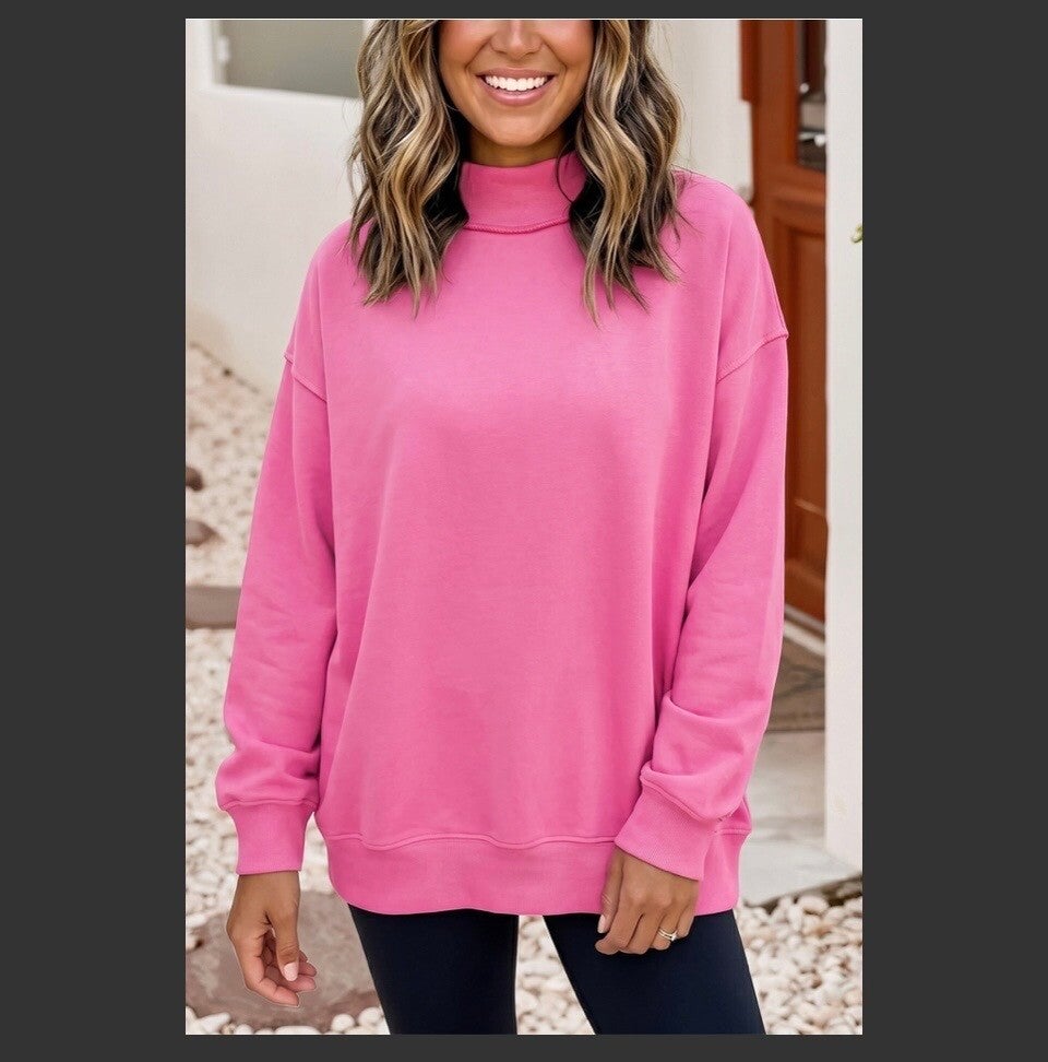 PRE-SALE SPECIAL PRICE The Vibe Applique' Mock Neck Sweatshirt