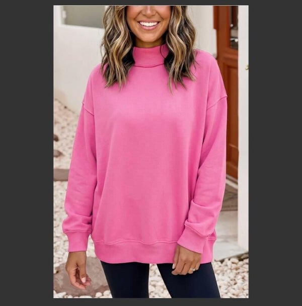 PRE-SALE SPECIAL PRICE The Vibe Applique' Mock Neck Sweatshirt