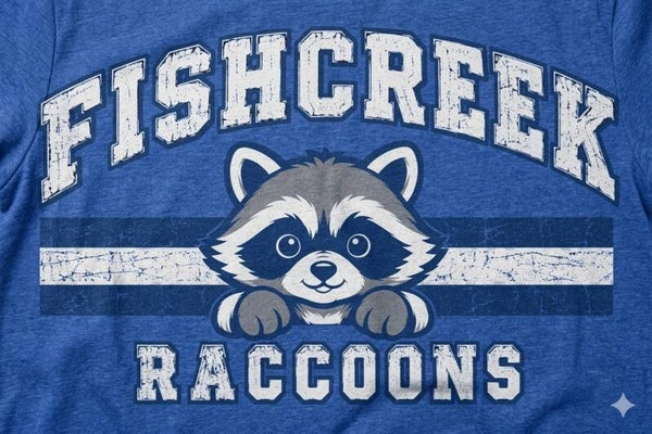 Fishcreek Raccoons Weathered Design