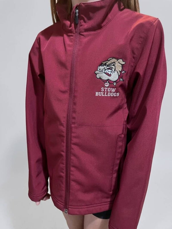 FULL ZIP FLEECE JACKET OR WATERPROOF SOFT SHELL JACKET WITH STOW BULLDOGS LOGO *LIMITED QUANTITIES*