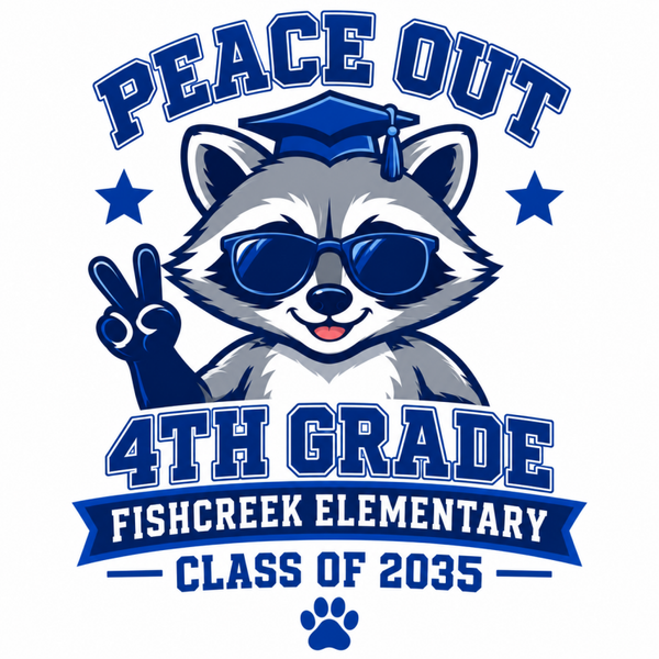 Fishcreek "PEACE OUT 4TH GRADE" Design 088