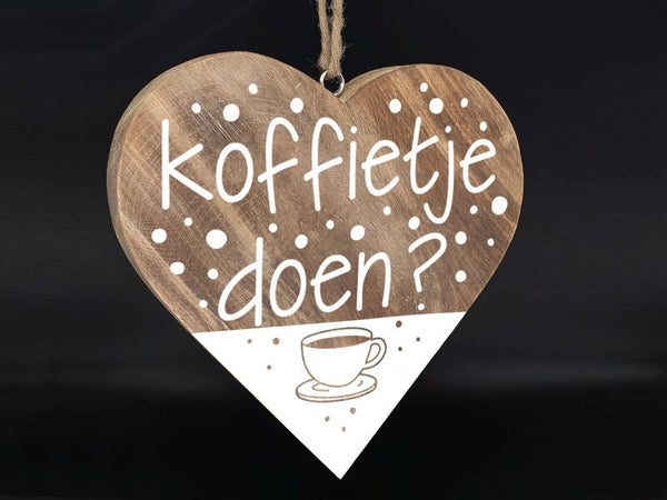 Teksthart koffietje doen