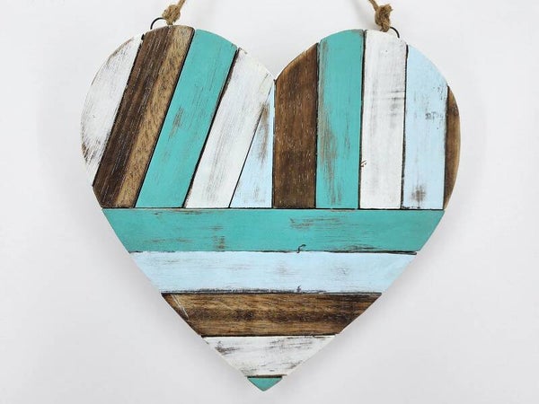 Houten hart gekleurd