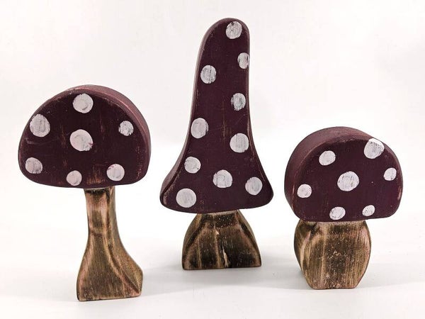 Paddenstoelen set van 3