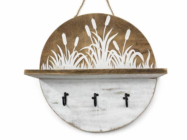 Wandplank met haakjes