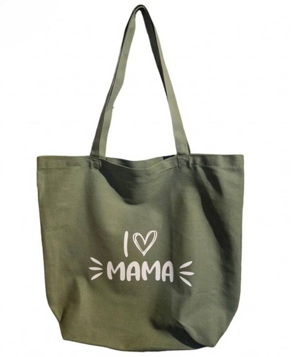 Moederdag canvas tas I♡mama