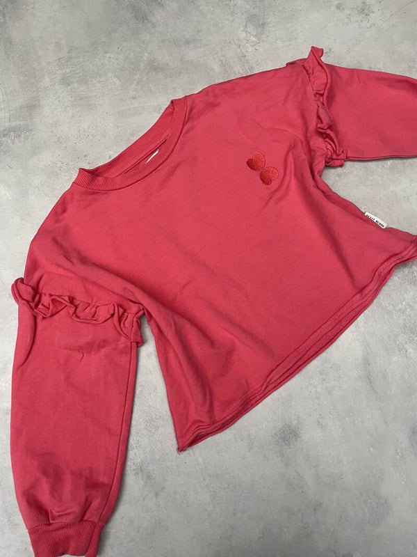Petit Blouse ruffle sweater - Maat 4y