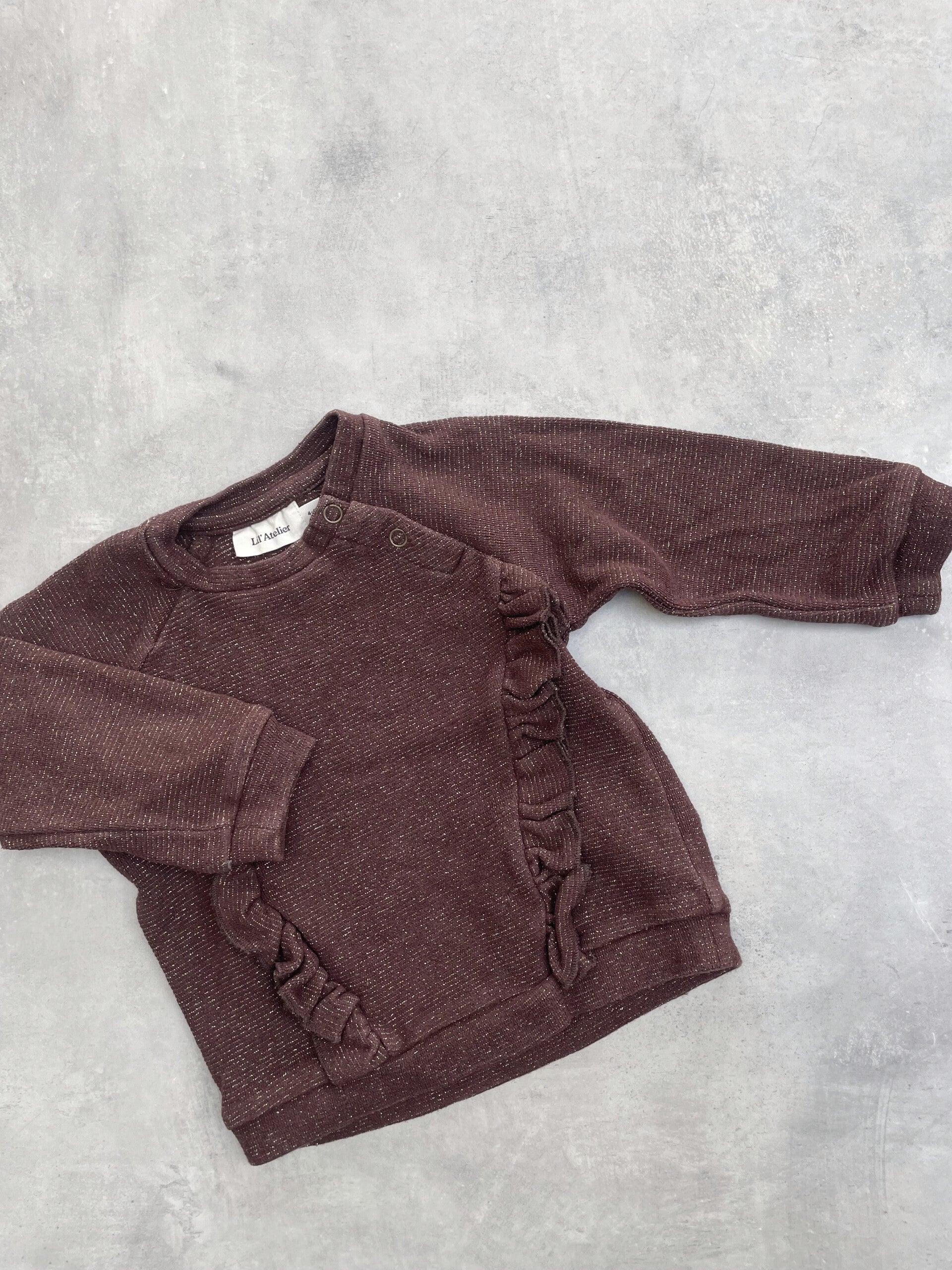 Lil' Atelier glitter truitje - Maat 68