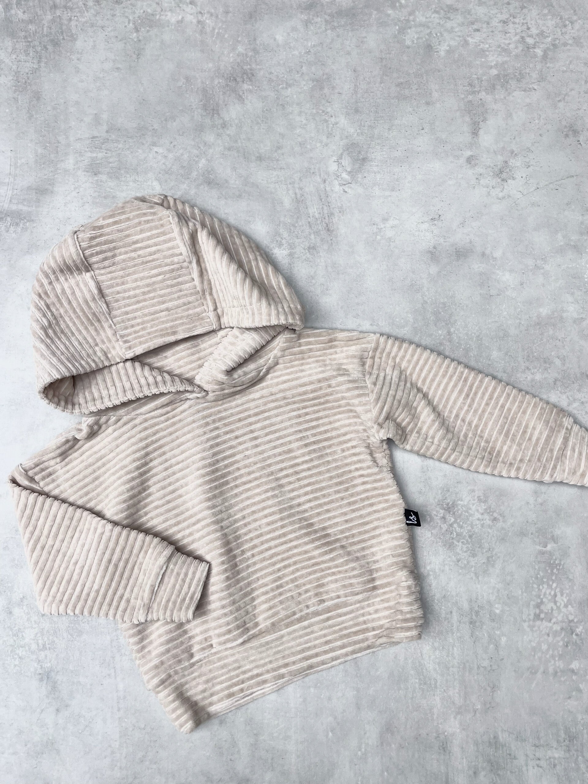 Babystyling rib hoodie - Maat 74/80