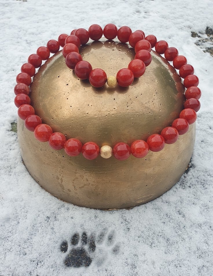 Malaysisk Coralrød Jade