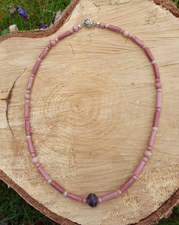Rhodocrosit og Ametyst