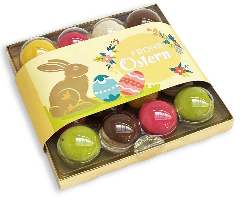 Präsentpackung Macarons Frohe Ostern Hase
