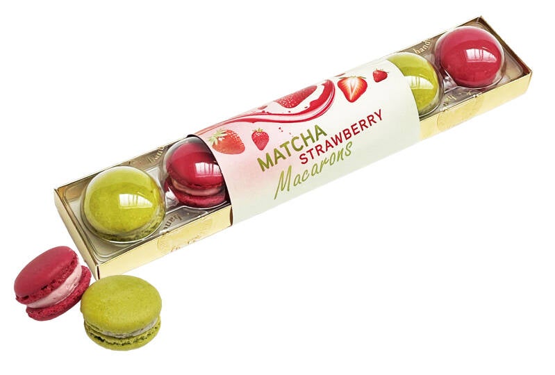 Macarons Matcha & Erdbeer 60g Präsentstange