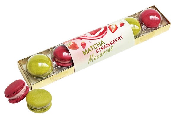 Macarons Matcha & Erdbeer 60g Präsentstange