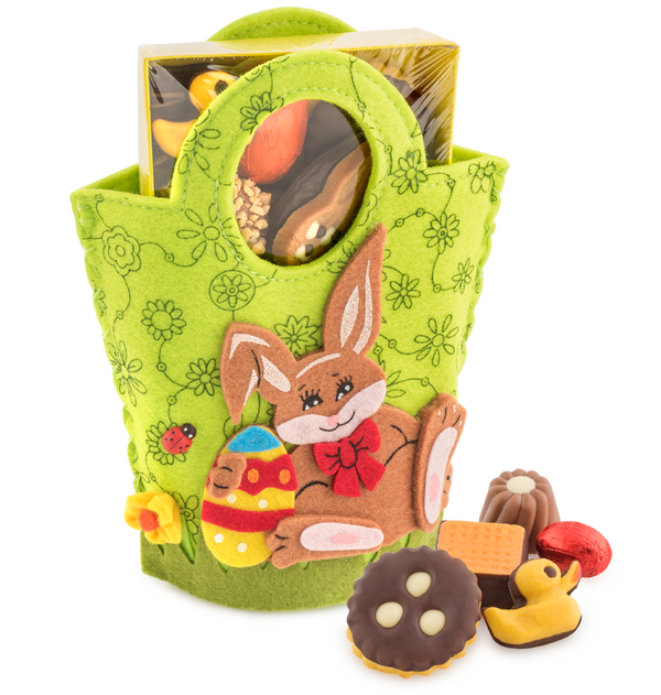 Ostergebäck Filztasche 200g Hase Grün