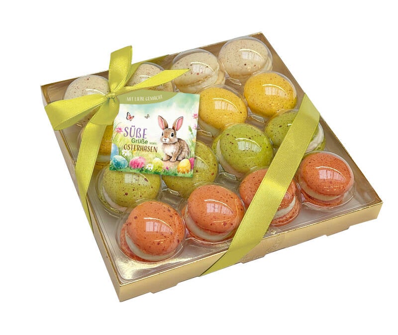 PRÄSENTPACKUNG GESPRENKELTE MACARONS