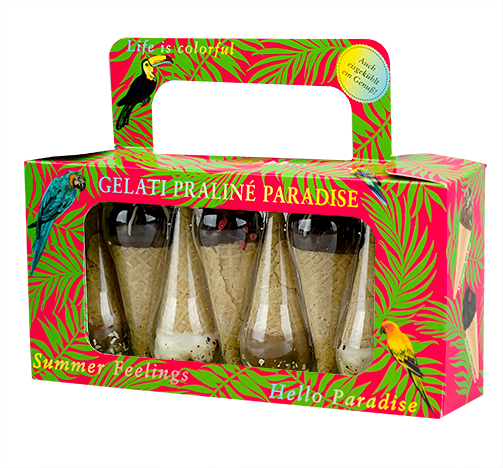 Gelati Pralinés 135g Tasche Paradise