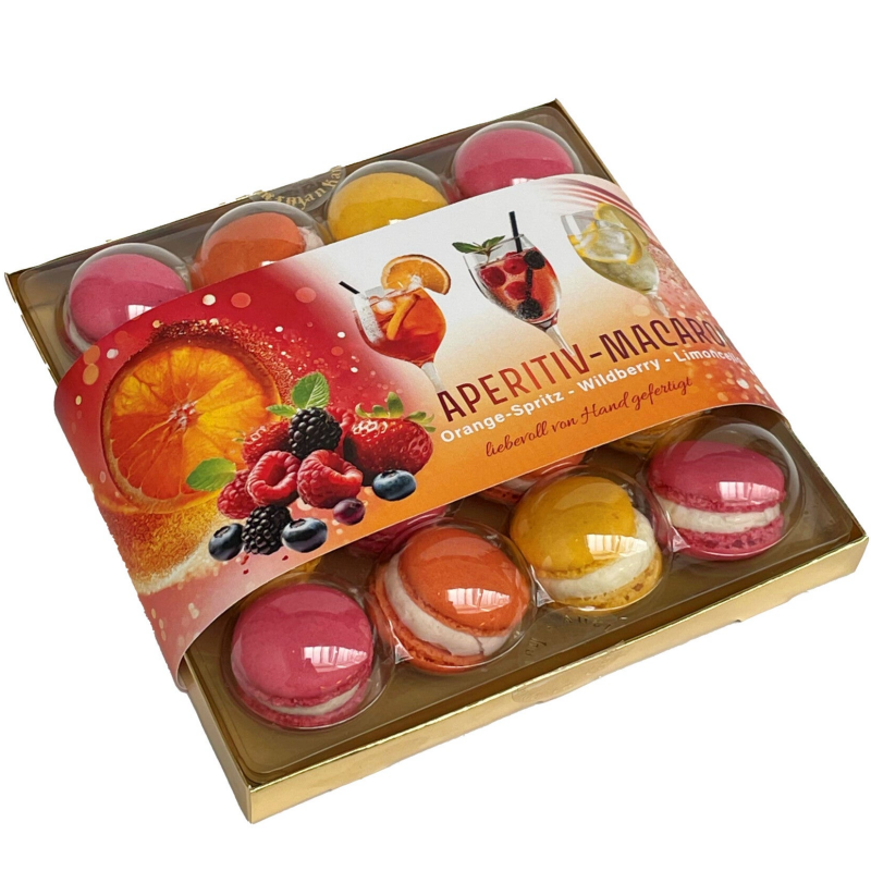 Präsentpackung Aperitif-Macarons - 9,48€/Stück