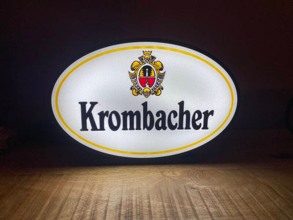 Krombacher led lichtreclame 3D Geprint met usb aansluiting.