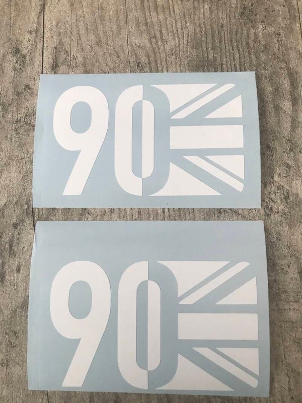 90 Landrover Engelse vlag.  Set van 2 stuks
