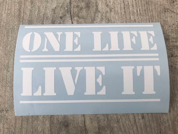 One Life, Live It,  klein vierkant.