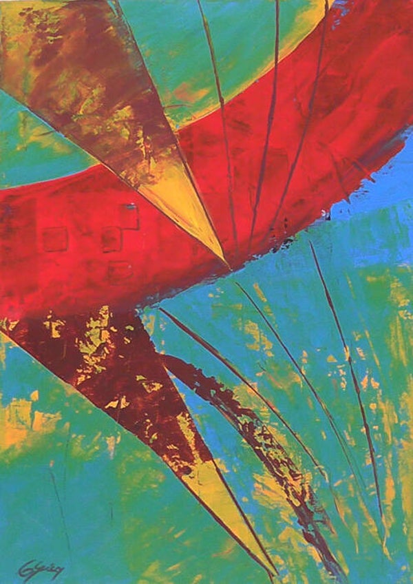 Große abstrakte Gemälde in Acryl auf Leinwand