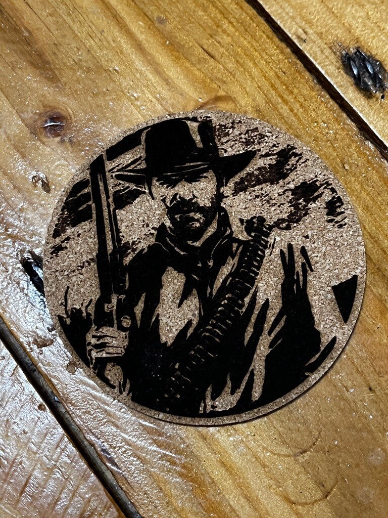 Sous-verre en liège Red Dead Redemption 2