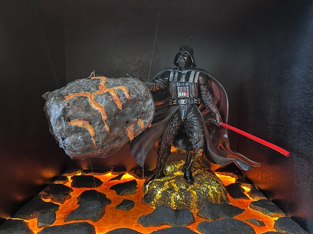 Diorama de Dark Vador sur Mustafar - Star Wars