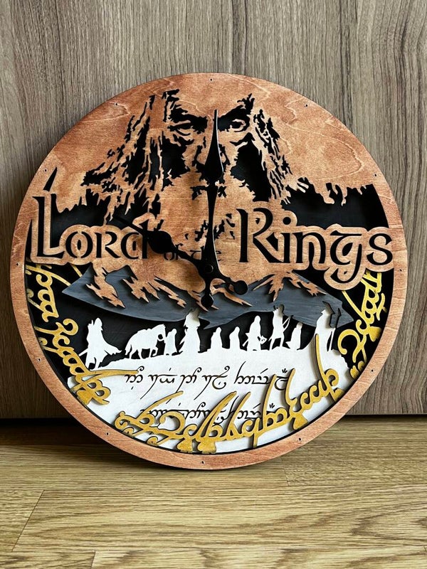 Horloge en bois Lord of the Rings (Le Seigneur des Anneaux)