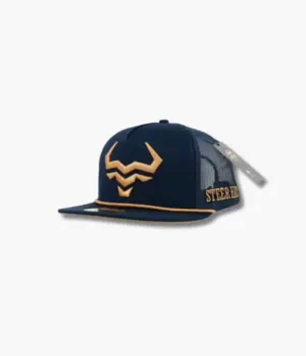 Navy gold Hat