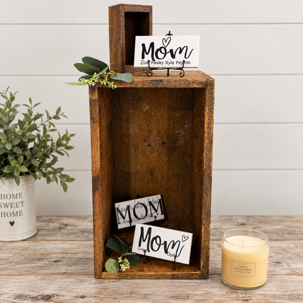 Rustic Farmhouse Mom Keepsake Display