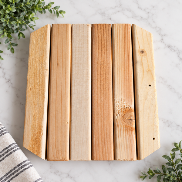 Rustic Slatted Wood Craft Board
