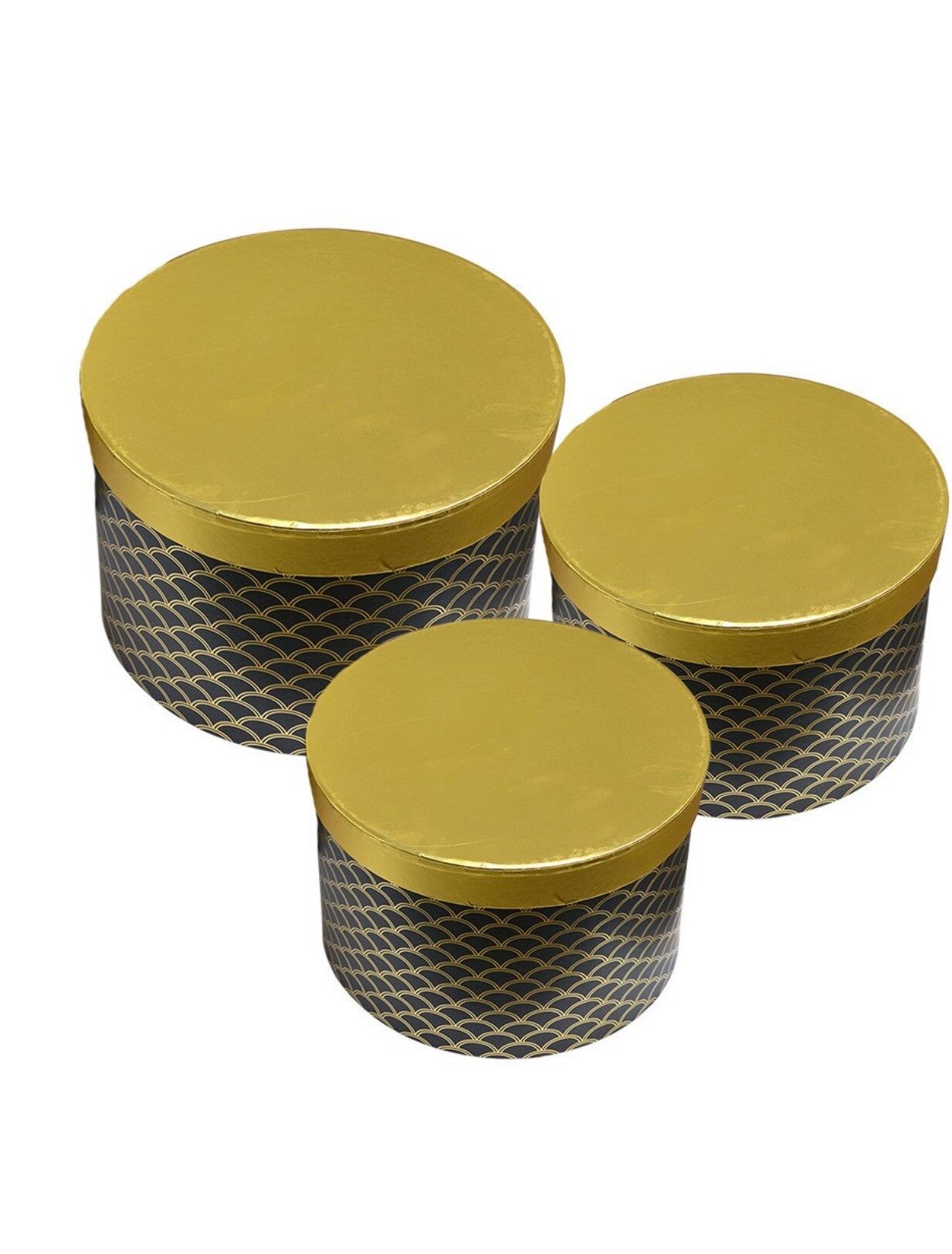 Hoedendoos (3) Ø 25x17 / Ø 23x16 / Ø 21x14 cm