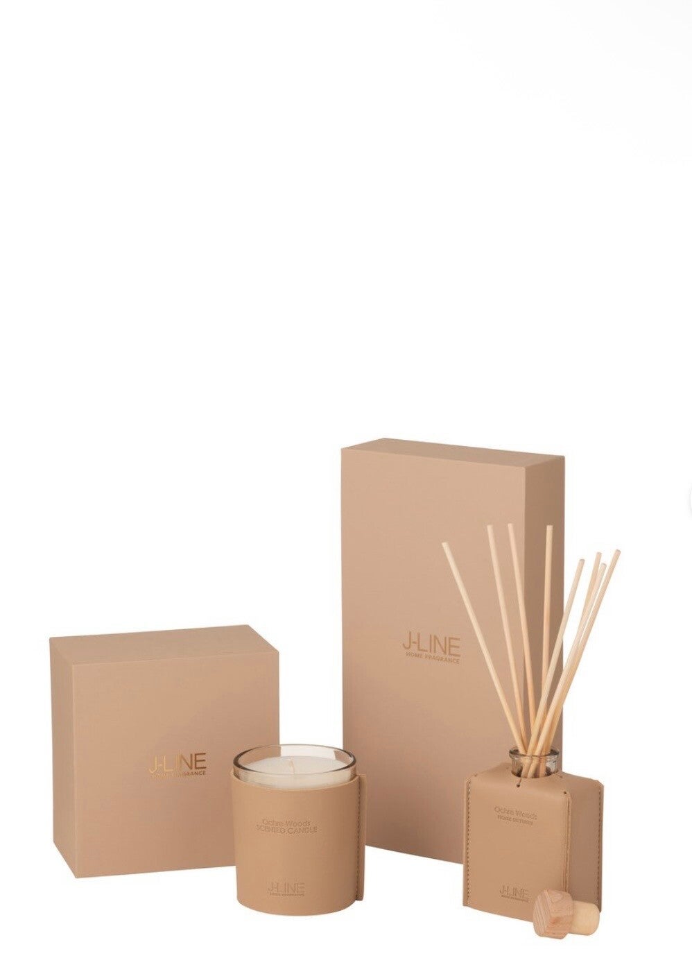 J -Line Fragrance Oil + Sticks - Ocher Woods - Liter - Brown - 100