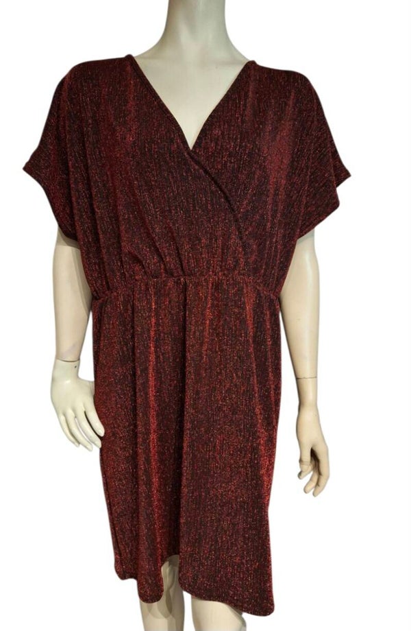 Chique Elegante glitter jurk bordeaux