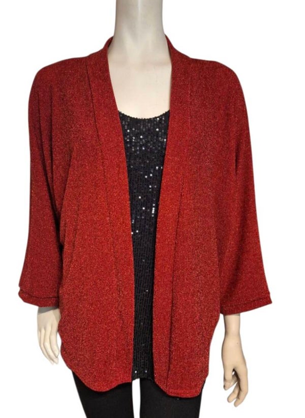 Glitter blazer rood