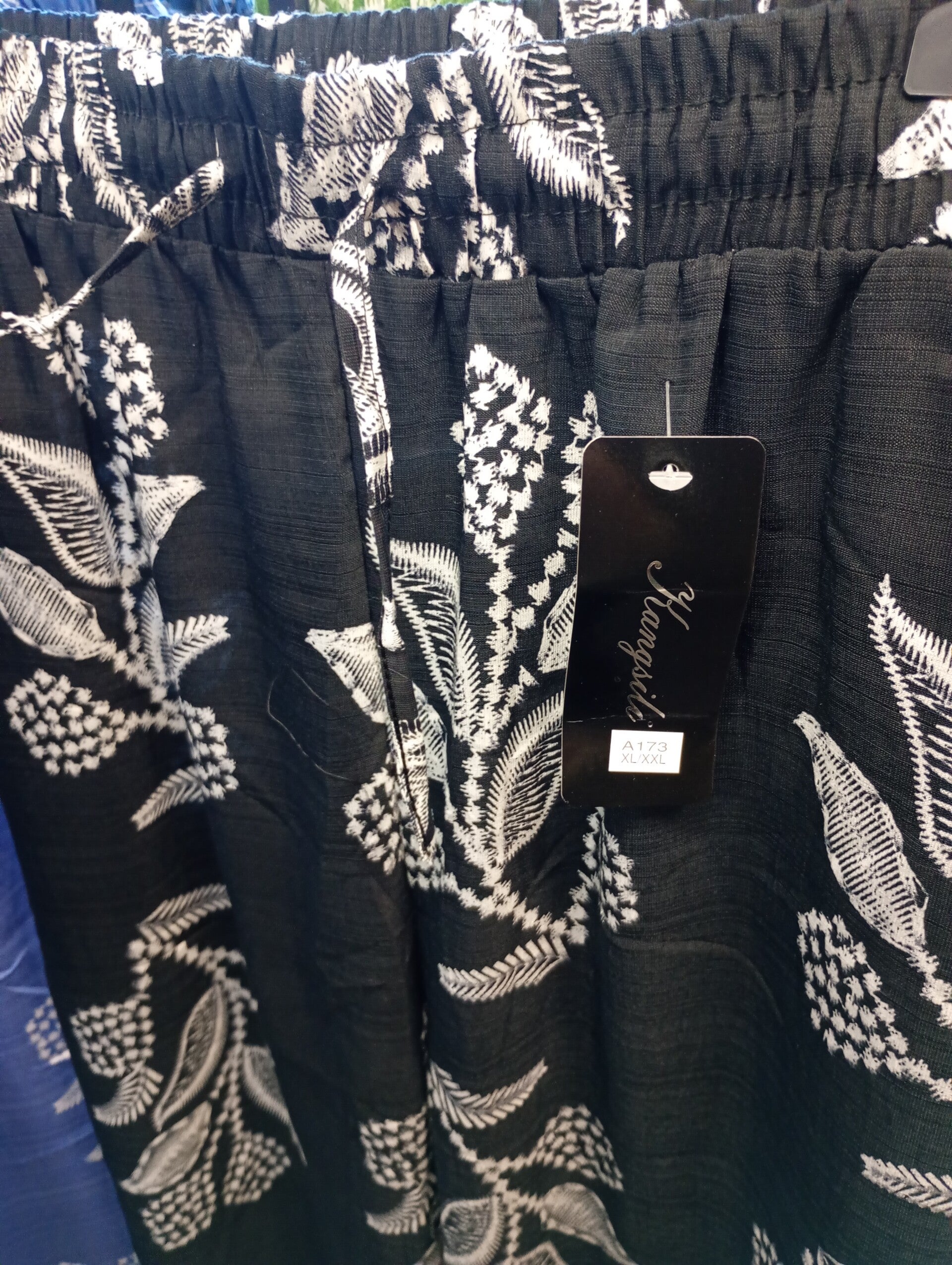 Zomer broek print zwart
