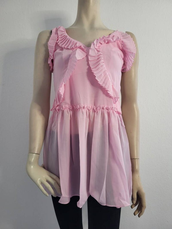 Jurk roze met ruffles