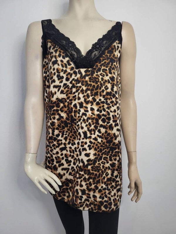 Satijnen tijgerprint top print 1