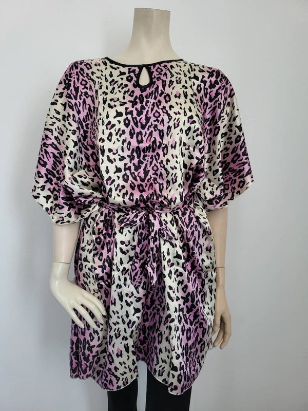 Fine women kaftan jurk paars